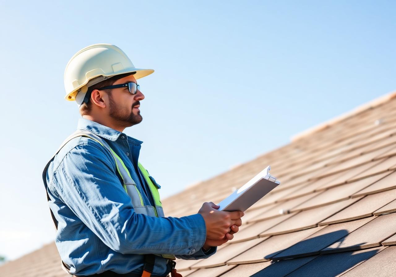 Professional roof inspector with drone in St. Petersburg